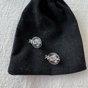 Kate Spade Silver Mrs. Earrings